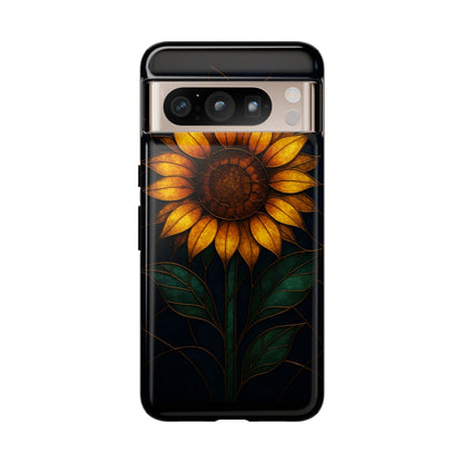 Printify Phone Case Google Pixel 8 Pro / Glossy Stained-Glass Sunflower Phone Case 🌻✨