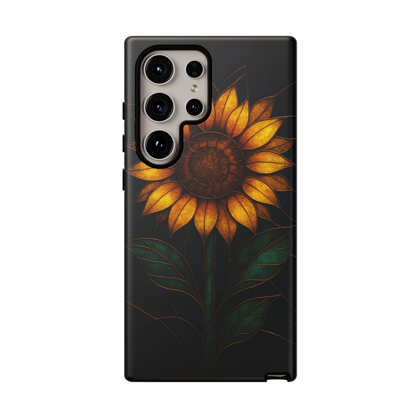 Printify Phone Case Samsung Galaxy S24 Ultra / Matte Stained-Glass Sunflower Phone Case 🌻✨
