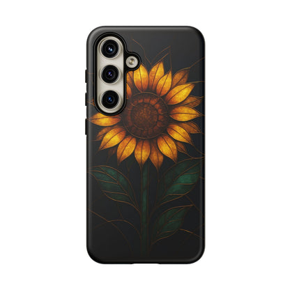 Printify Phone Case Samsung Galaxy S24 / Matte Stained-Glass Sunflower Phone Case 🌻✨