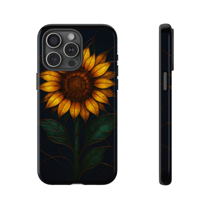 Printify Phone Case iPhone 15 Pro Max / Glossy Stained-Glass Sunflower Phone Case 🌻✨