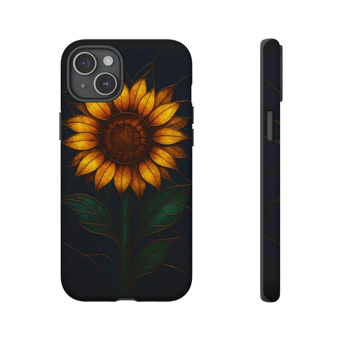 Printify Phone Case iPhone 15 Plus / Matte Stained-Glass Sunflower Phone Case 🌻✨