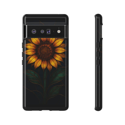 Printify Phone Case Google Pixel 6 Pro / Glossy Stained-Glass Sunflower Phone Case 🌻✨