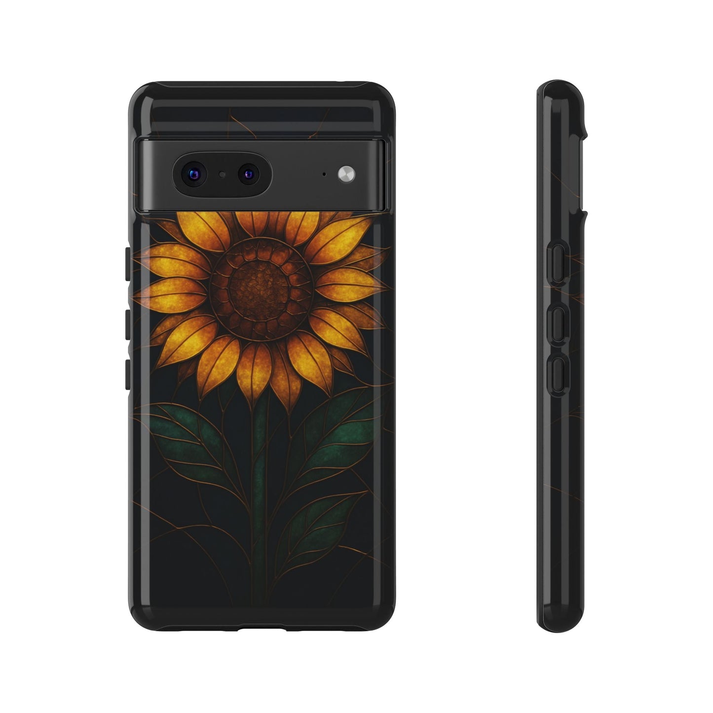 Printify Phone Case Google Pixel 7 / Glossy Stained-Glass Sunflower Phone Case 🌻✨