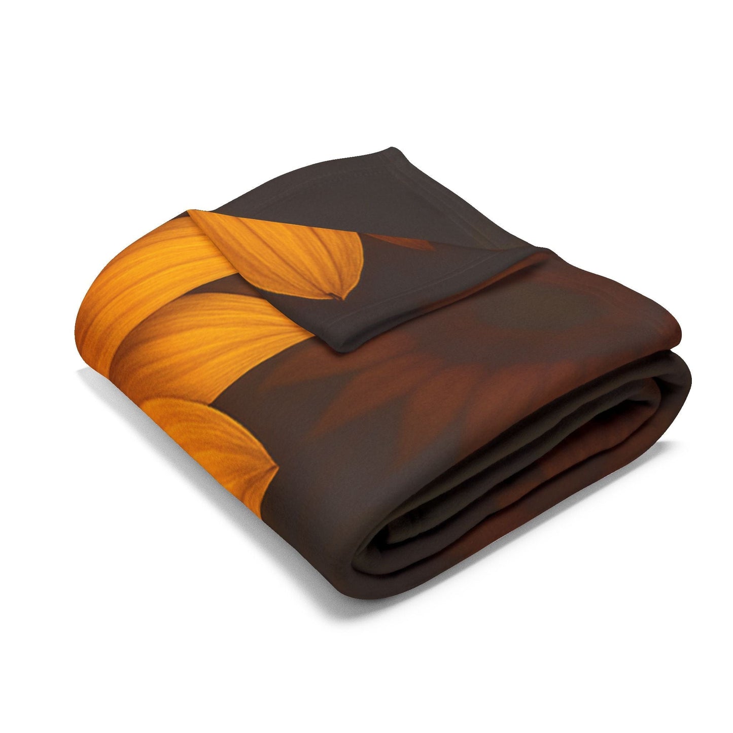 Printify Home Decor Sunflower Bee Fleece Blanket — Cozy Floral Honeybee Throw