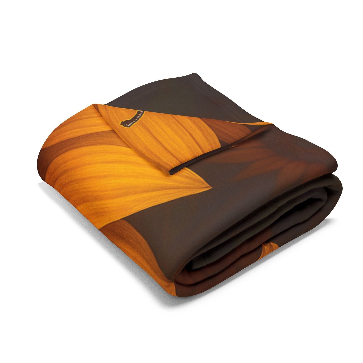 Printify Home Decor Sunflower Bee Fleece Blanket — Cozy Floral Honeybee Throw