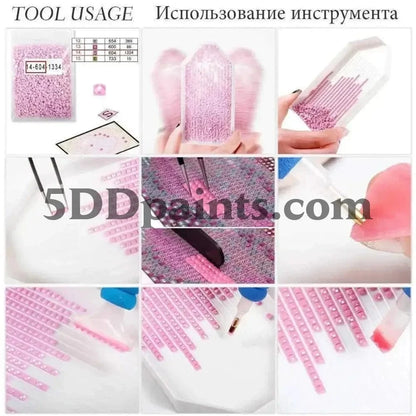 5DDPaints.com arts and crafts kit "Sunset Strike" Diamond Painting Kit