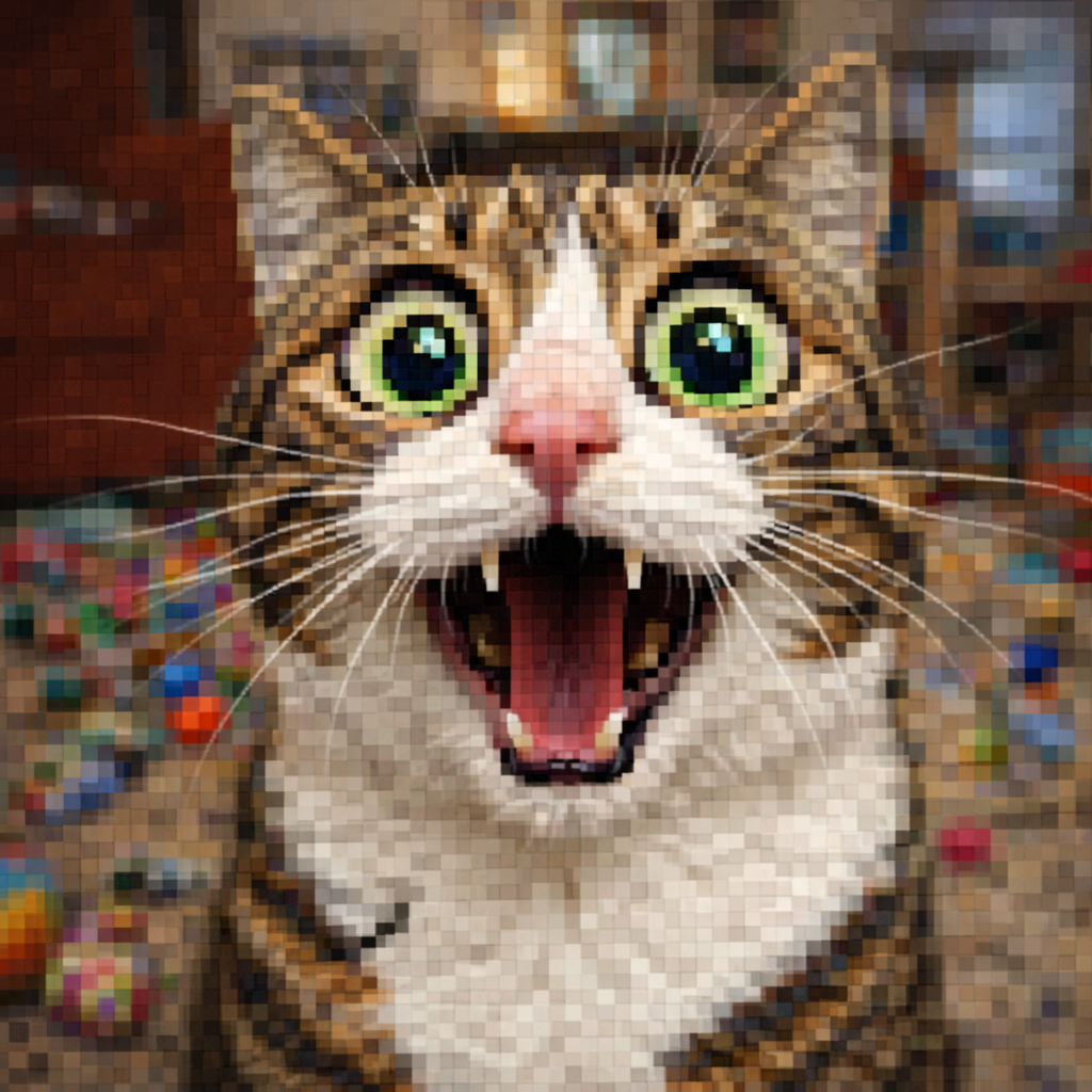 5DDPaints.com arts and crafts kit Surprised Tabby Cat – Diamond Painting Kit