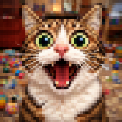 5DDPaints.com arts and crafts kit Surprised Tabby Cat – Diamond Painting Kit