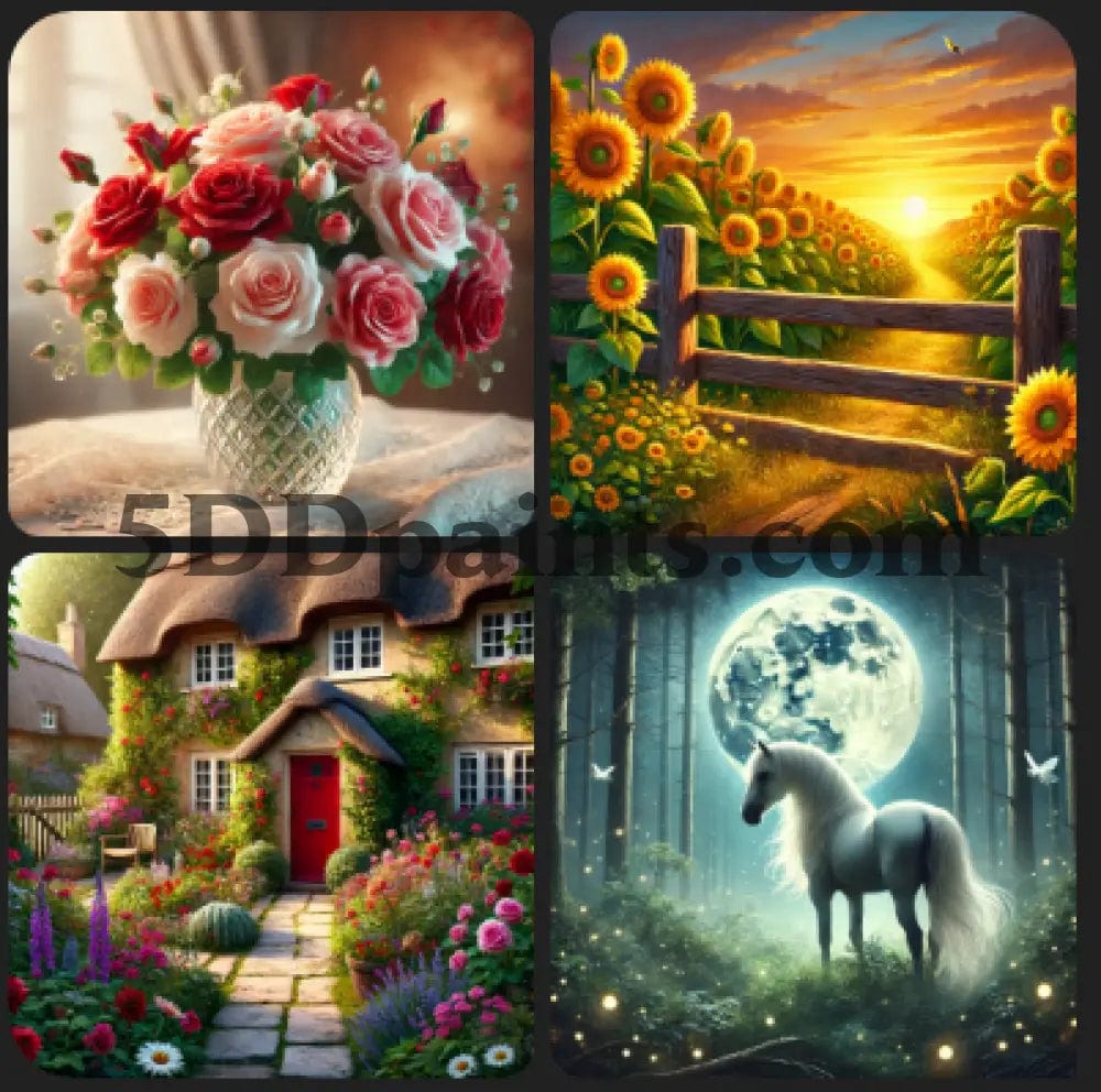 5DDPaints.com Art & Craft Kits Timeless Scenes Diamond Painting Collection **BUY 2 GET 2 FREE**