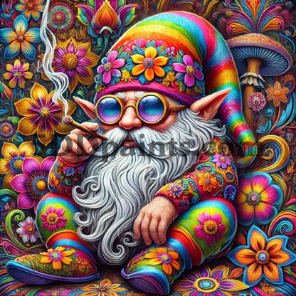 Amazello Art & Craft Kits 20x20cm square / 2 Trippy Whimsical Gnome: 5D Diamond Painting Delight