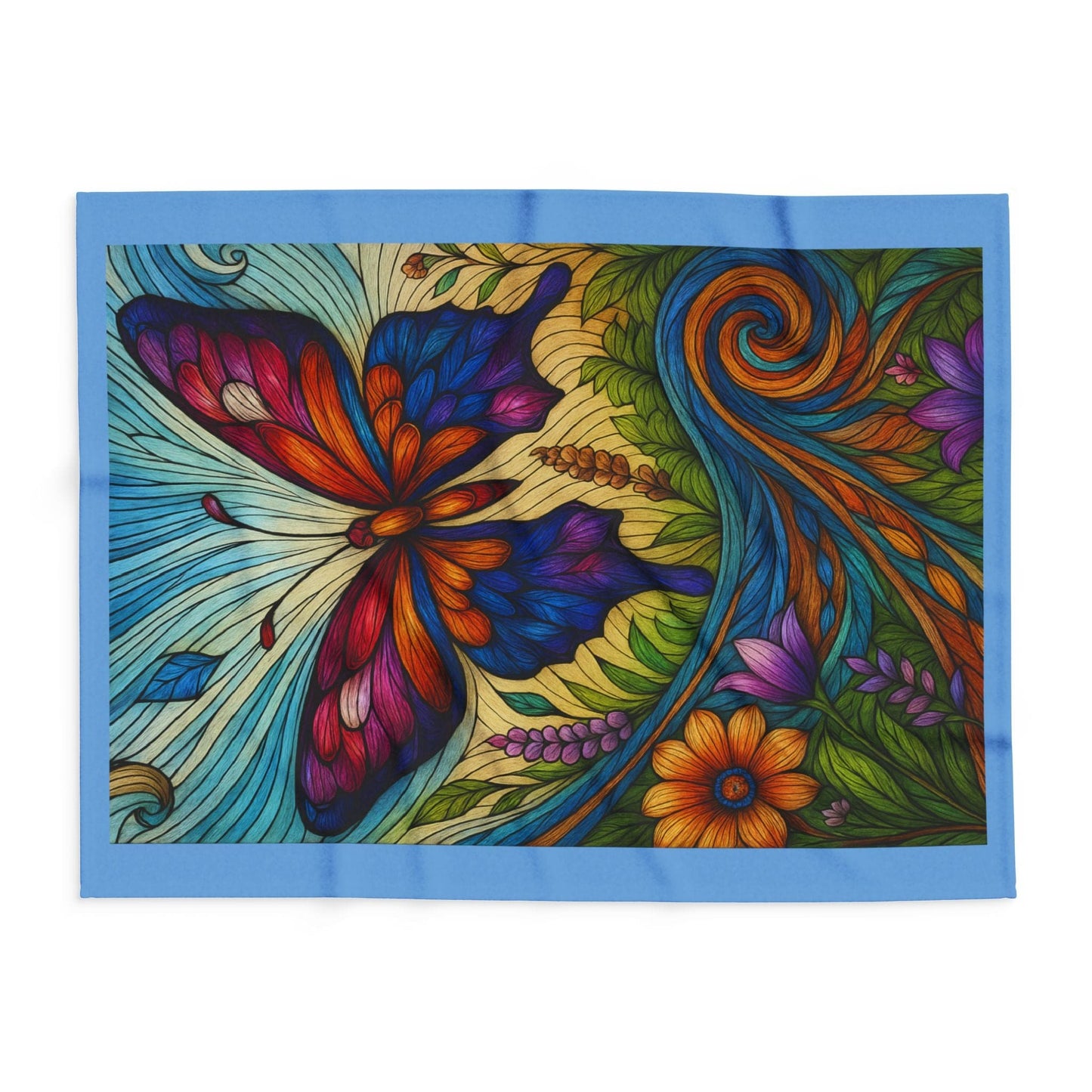 Printify Home Decor Vibrant Butterfly Comfort - Arctic Fleece Blanket