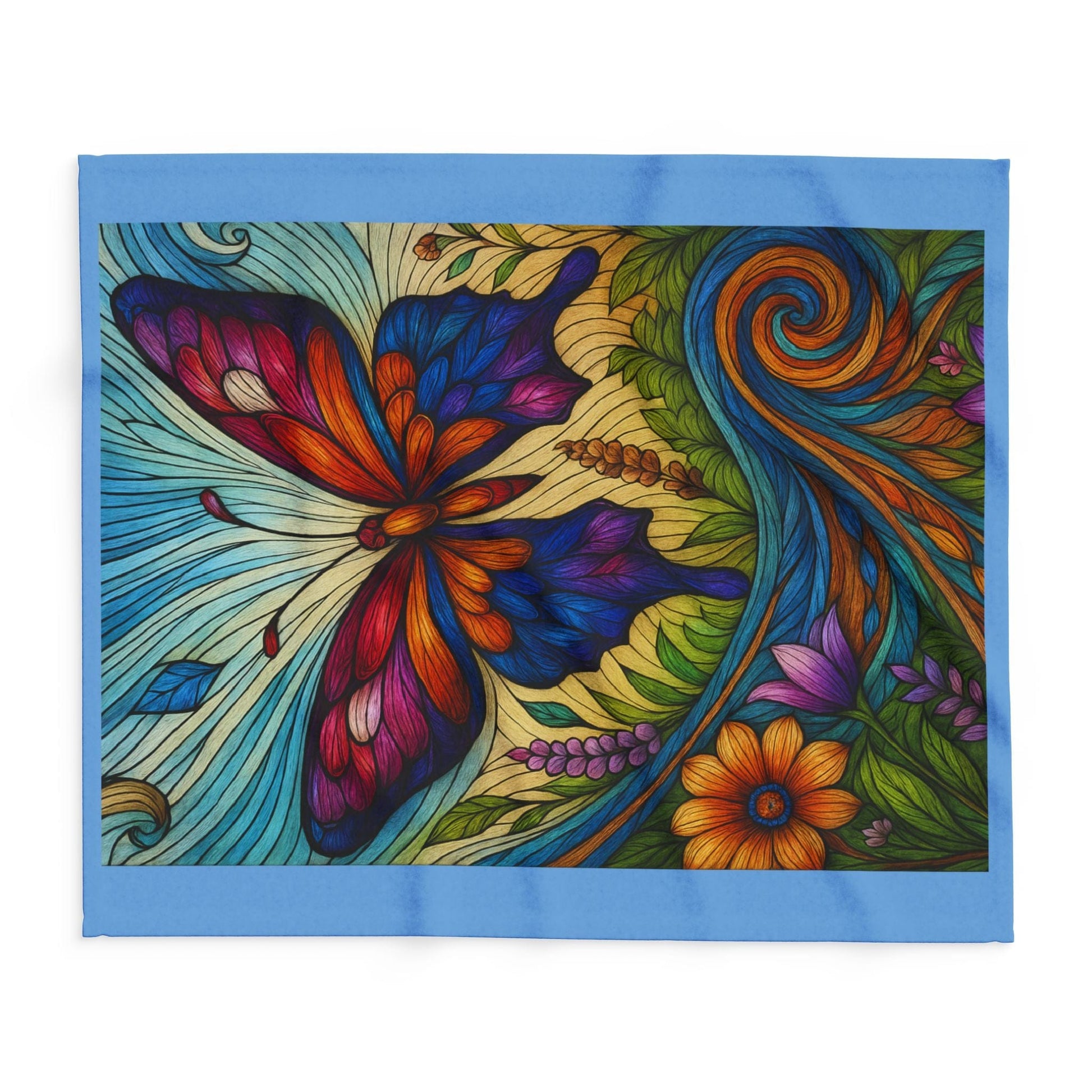 Printify Home Decor Vibrant Butterfly Comfort - Arctic Fleece Blanket