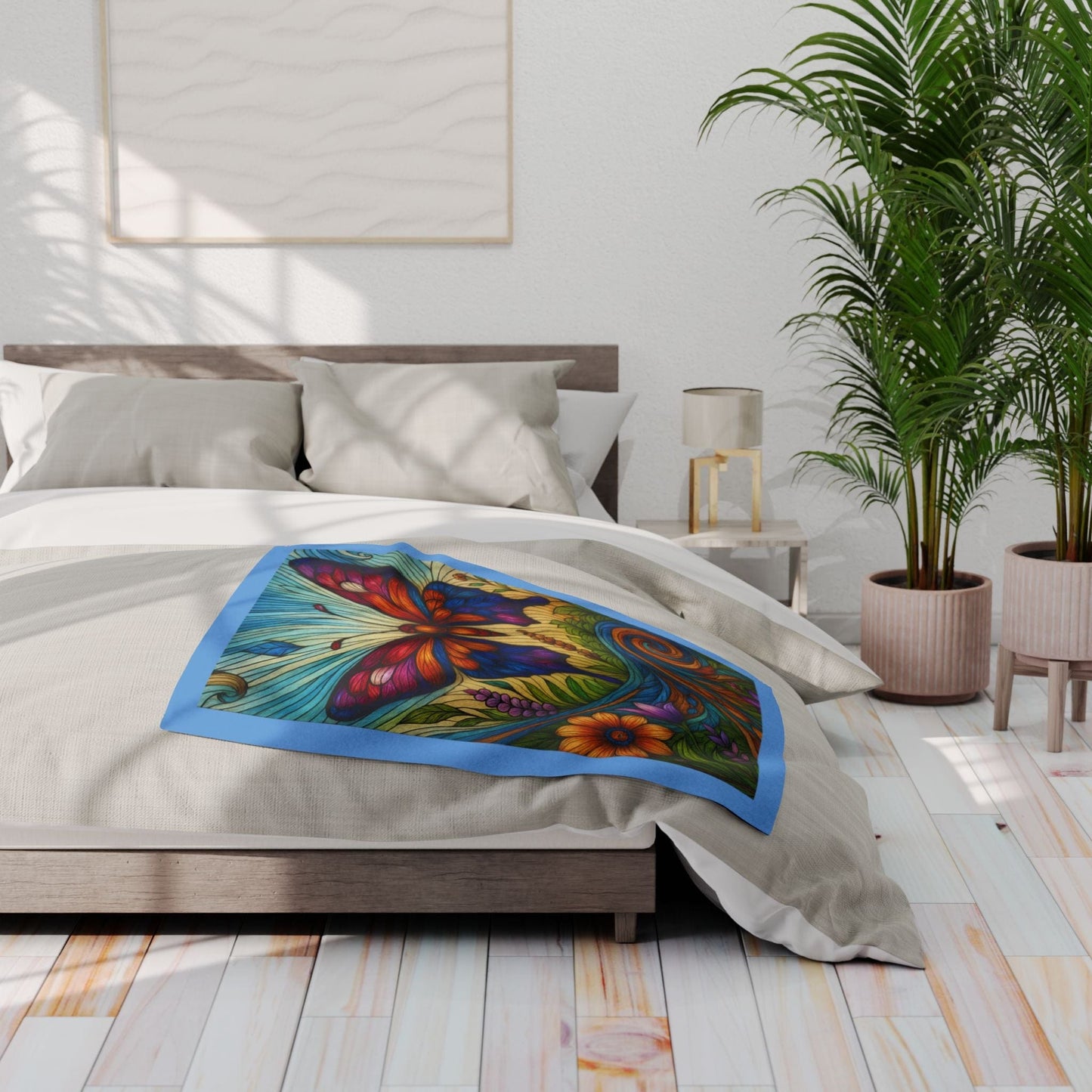 Printify Home Decor Vibrant Butterfly Comfort - Arctic Fleece Blanket