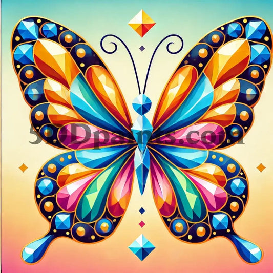 5DDPaints.com Art & Craft Kits Vibrant Butterfly Delight - Beginner's Diamond Painting Kit