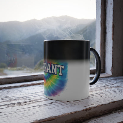 Printify Mug 11oz Vibrant Color Morphing Mug – Tie-Dye Magic Coffee Cup, 11oz