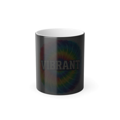 Printify Mug 11oz Vibrant Color Morphing Mug – Tie-Dye Magic Coffee Cup, 11oz