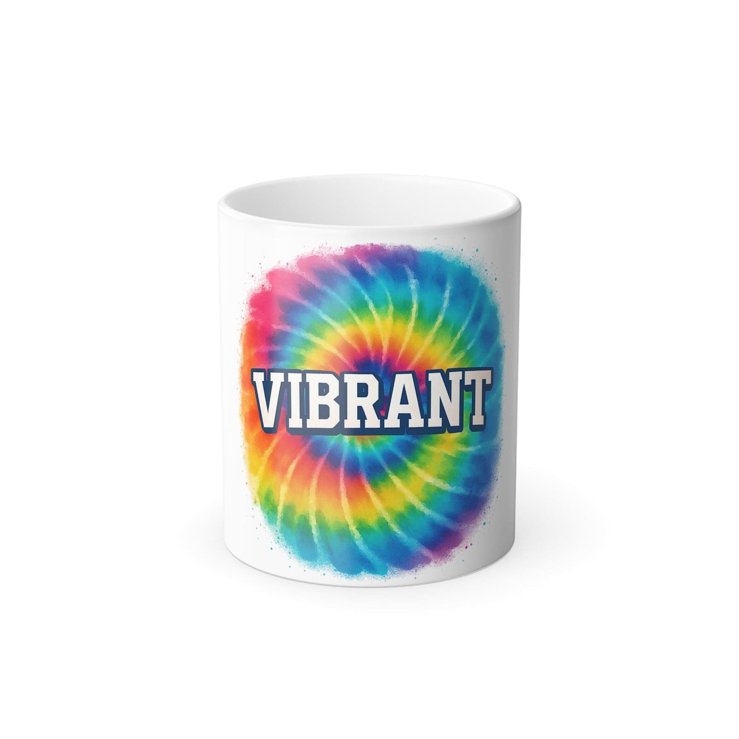 Printify Mug 11oz Vibrant Color Morphing Mug – Tie-Dye Magic Coffee Cup, 11oz