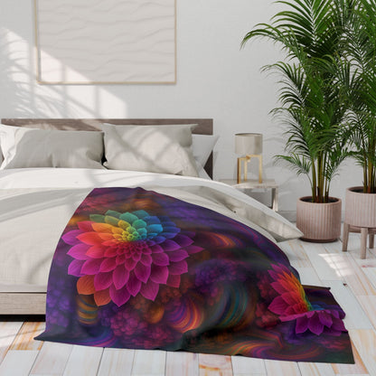 Printify Home Decor Vibrant Floral Arctic Fleece Blanket