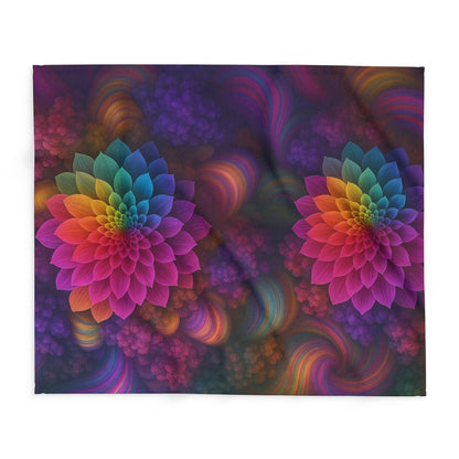 Printify Home Decor Vibrant Floral Arctic Fleece Blanket