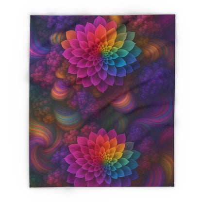 Printify Home Decor 50" × 60" Vibrant Floral Arctic Fleece Blanket