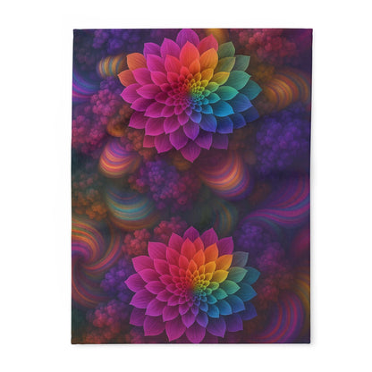 Printify Home Decor 30'' × 40'' Vibrant Floral Arctic Fleece Blanket