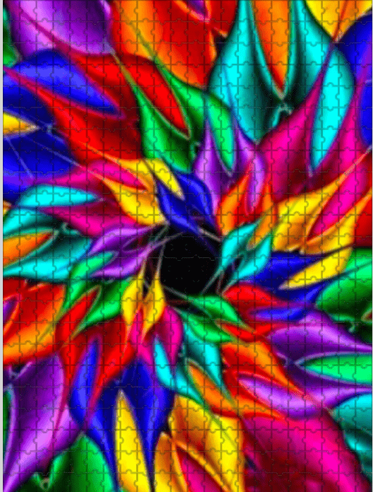 5DDPaints.com Art & Craft Kits Vibrant Kaleidoscope Jigsaw Puzzle – 500 Piece Abstract Art