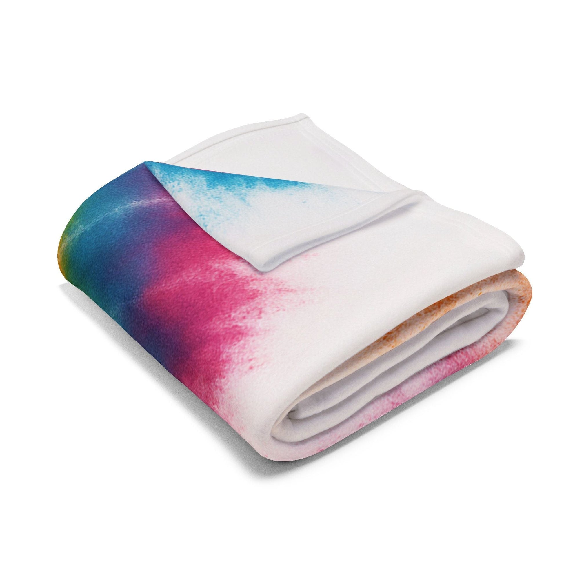 Printify Home Decor Vibrant Tie-Dye Fleece Blanket – Cozy Throw for Energy and Joy