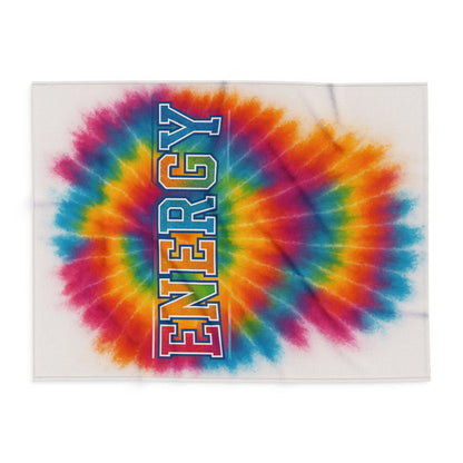 Printify Home Decor Vibrant Tie-Dye Fleece Blanket – Cozy Throw for Energy and Joy