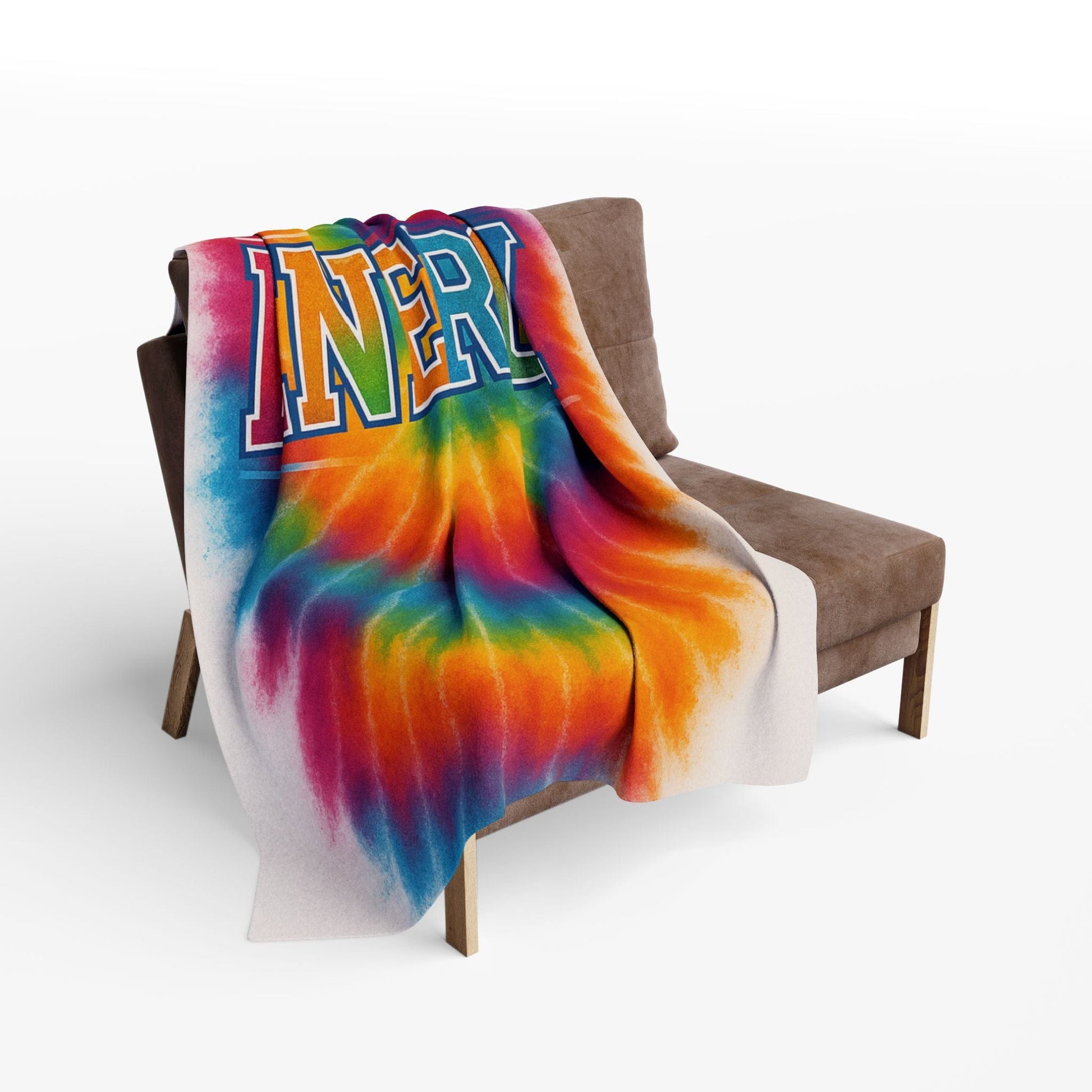 Printify Home Decor Vibrant Tie-Dye Fleece Blanket – Cozy Throw for Energy and Joy