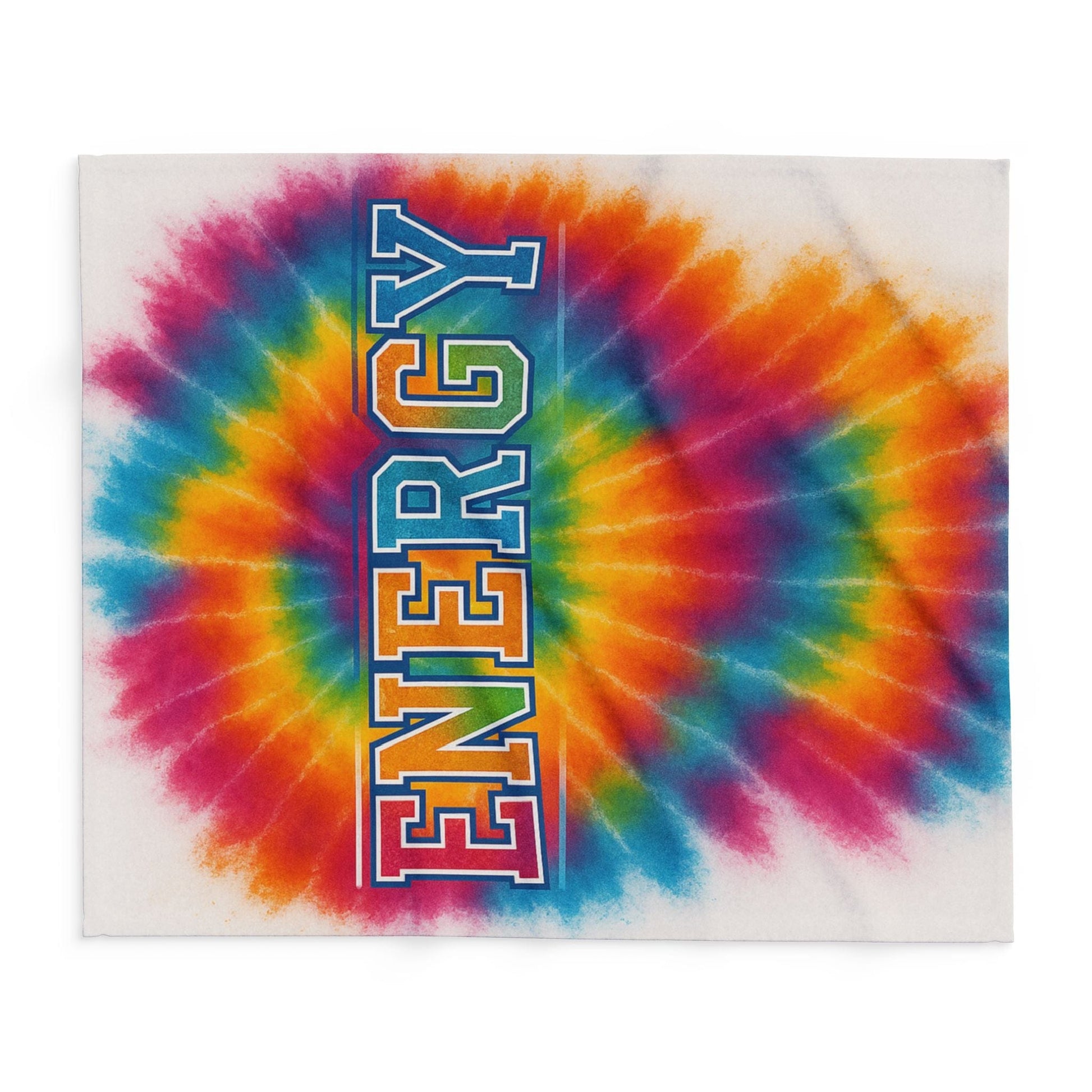 Printify Home Decor Vibrant Tie-Dye Fleece Blanket – Cozy Throw for Energy and Joy