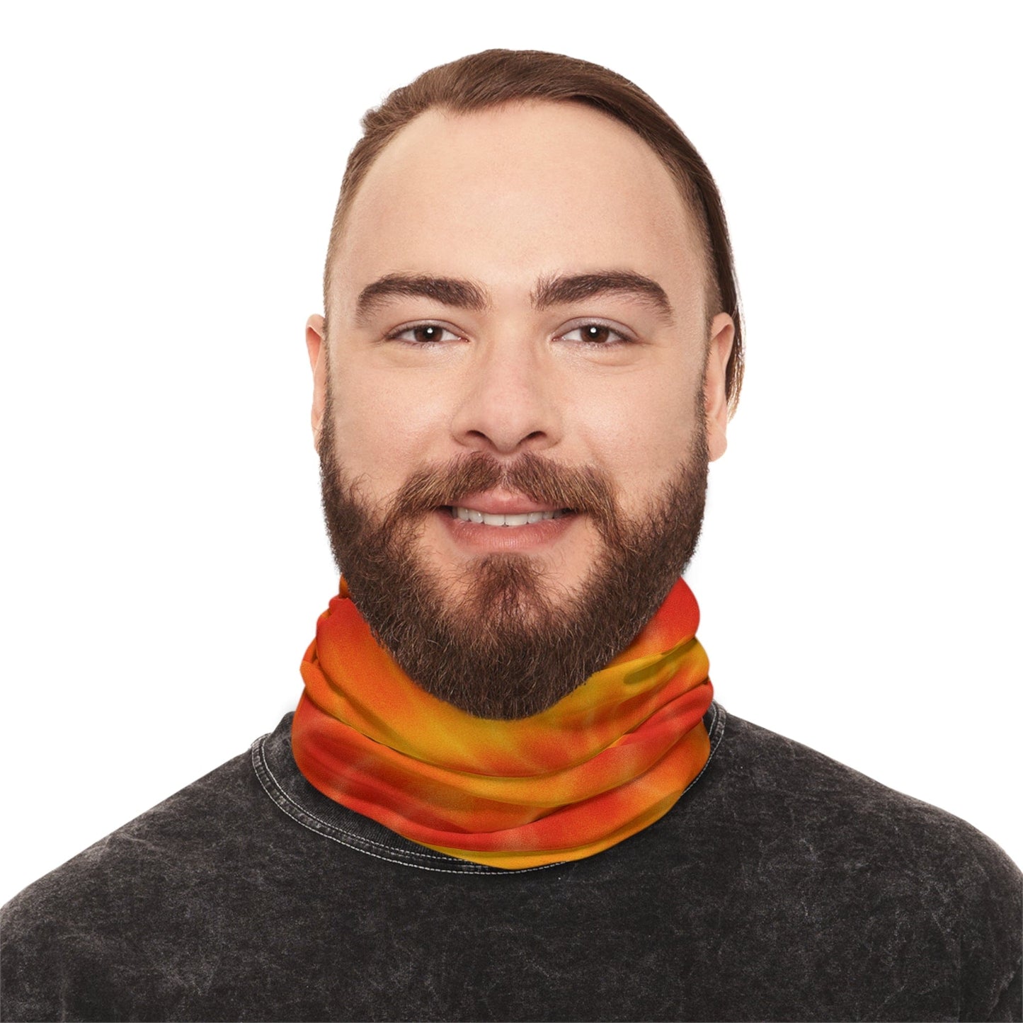 Printify All Over Prints 17.5" × 9.5" Vibrant Tie-Dye Neck Gaiter | Colorful Winter Accessory for Warmth & Style