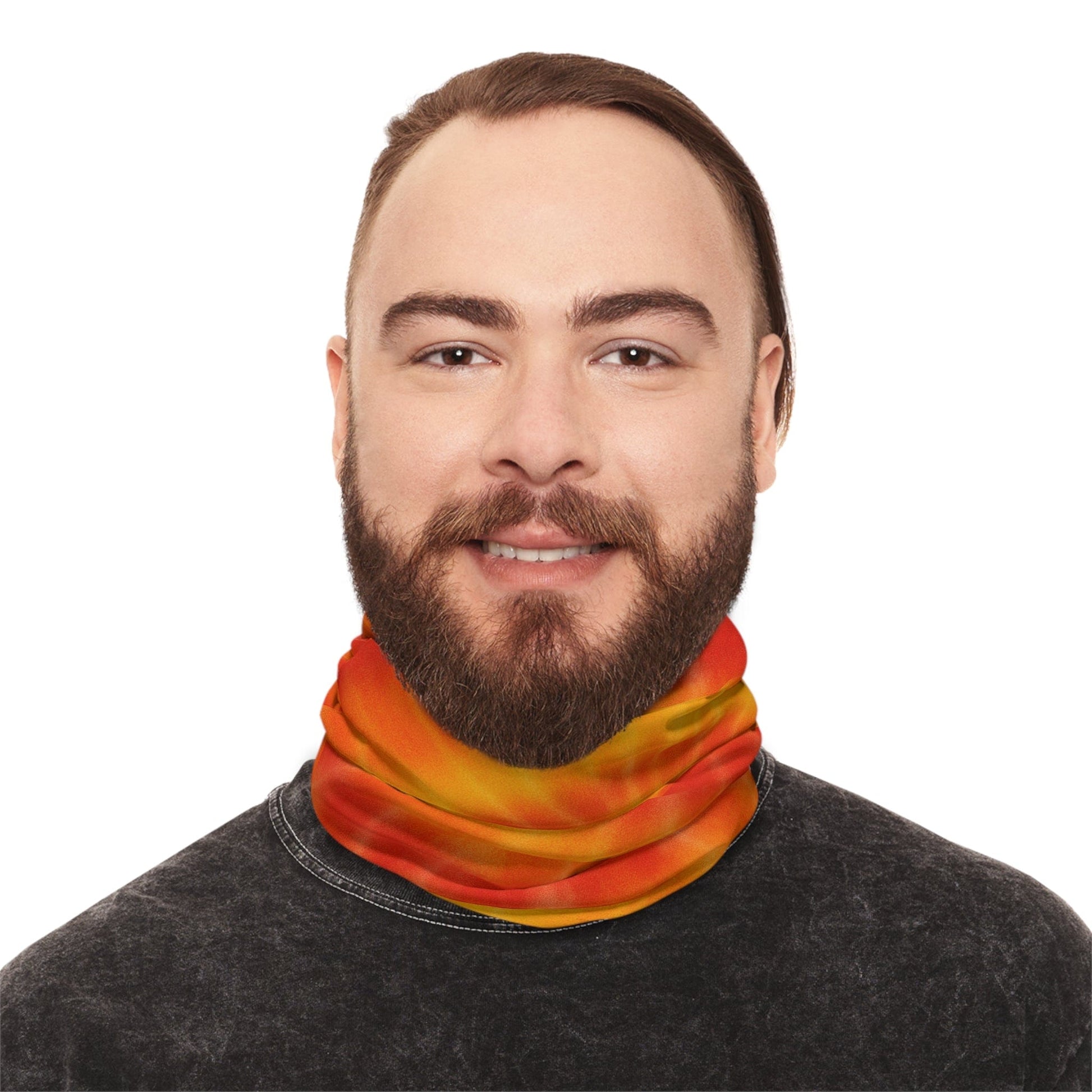 Printify All Over Prints 17.5" × 9.5" Vibrant Tie-Dye Neck Gaiter | Colorful Winter Accessory for Warmth & Style