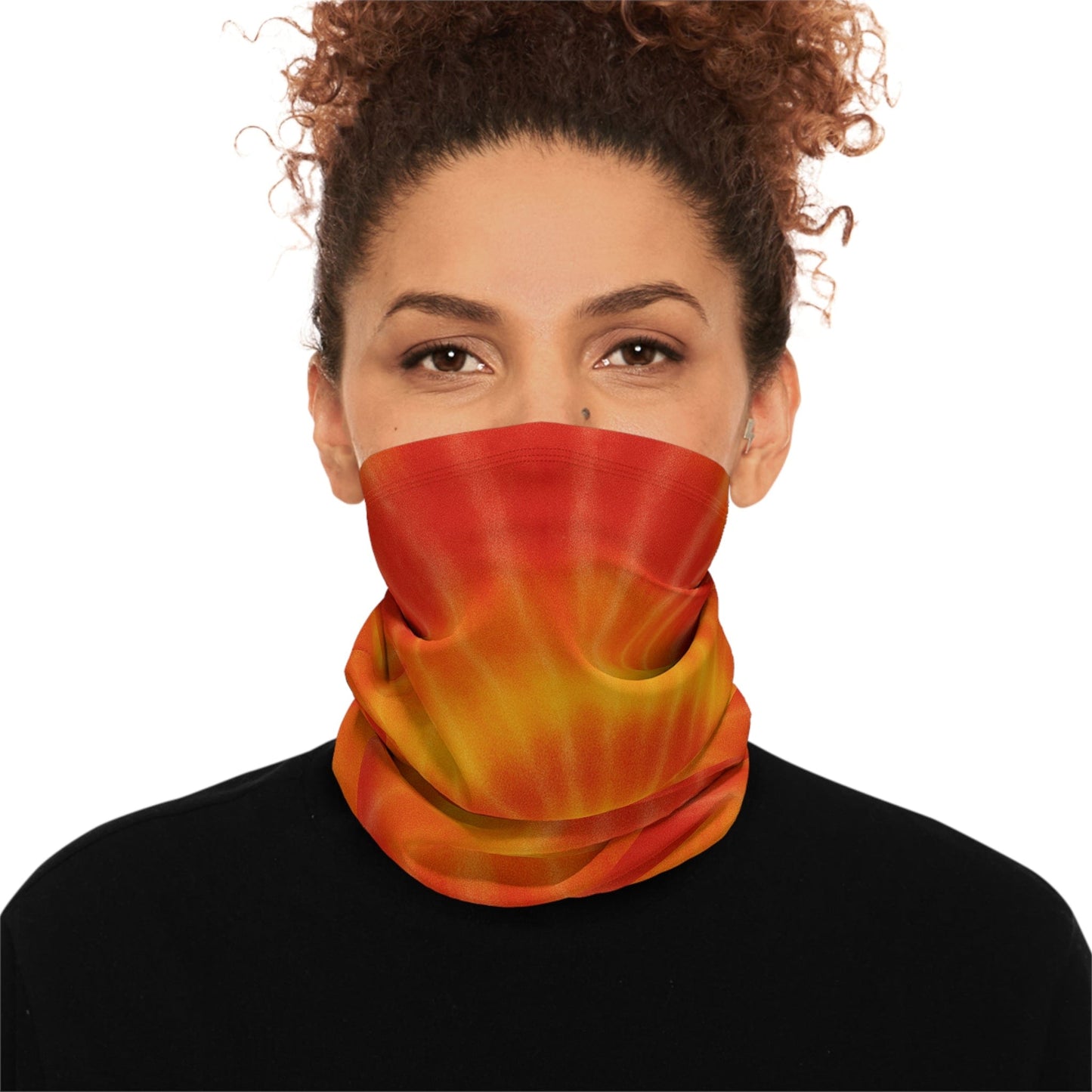 Printify All Over Prints 17.5" × 9.5" Vibrant Tie-Dye Neck Gaiter | Colorful Winter Accessory for Warmth & Style