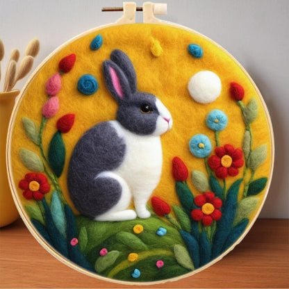 5DDpaints.com arts and crafts kit MZH-310-2020-XP / 20x20cm Vibrant Wildlife & Nature Wool Needle Felting Kits – Colorful Scenes Collection