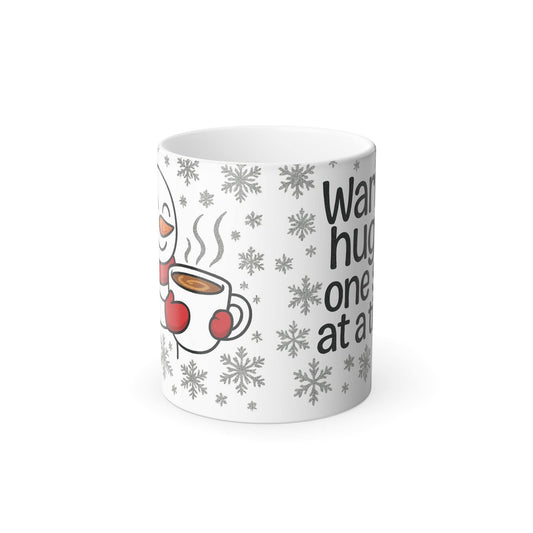 Printify Mug 11oz Warm Hugs Color Morphing Mug ☕❄️