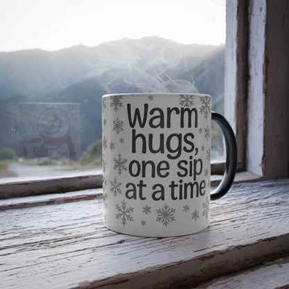 Printify Mug 11oz Warm Hugs Color Morphing Mug ☕❄️