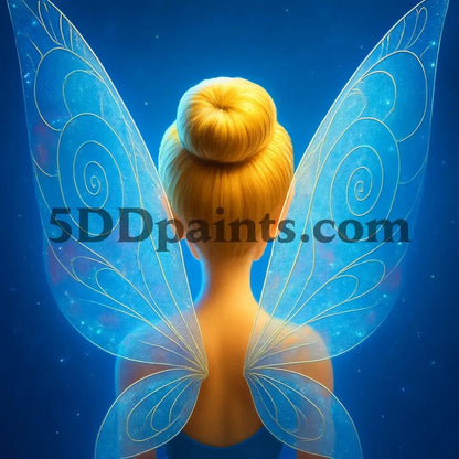 5DDPaints.com arts and crafts kit Whimsical Fairy Wings Diamond Painting Kit