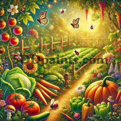 5DDPaints.com Art & Craft Kits Whimsical Garden Harvest / 20x20 cm square Whimsy & Wonder Lane Diamond Painting Mini Collection