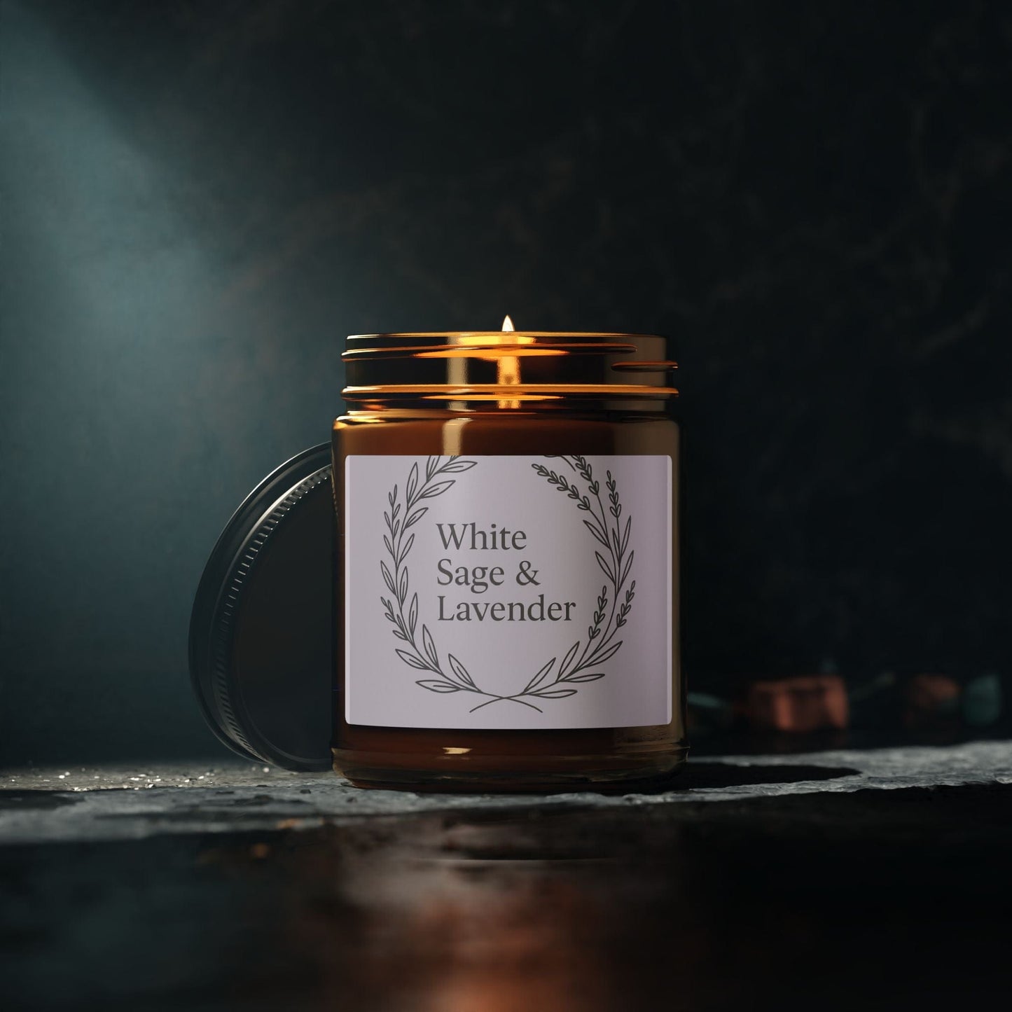 Printify Home Decor White Sage & Lavender - Scented Soy Candle