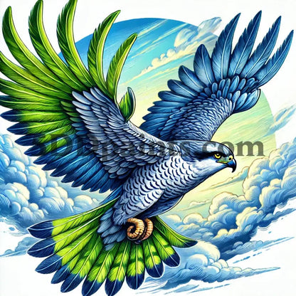 5DDPaints.com Art & Craft Kits 40x40cm round / Seahawk Wild Spirit Collection: Majestic Animal Series - Diamond Painting Kits