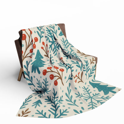 Printify Home Decor Winter Snowflake Christmas Arctic Fleece Blanket