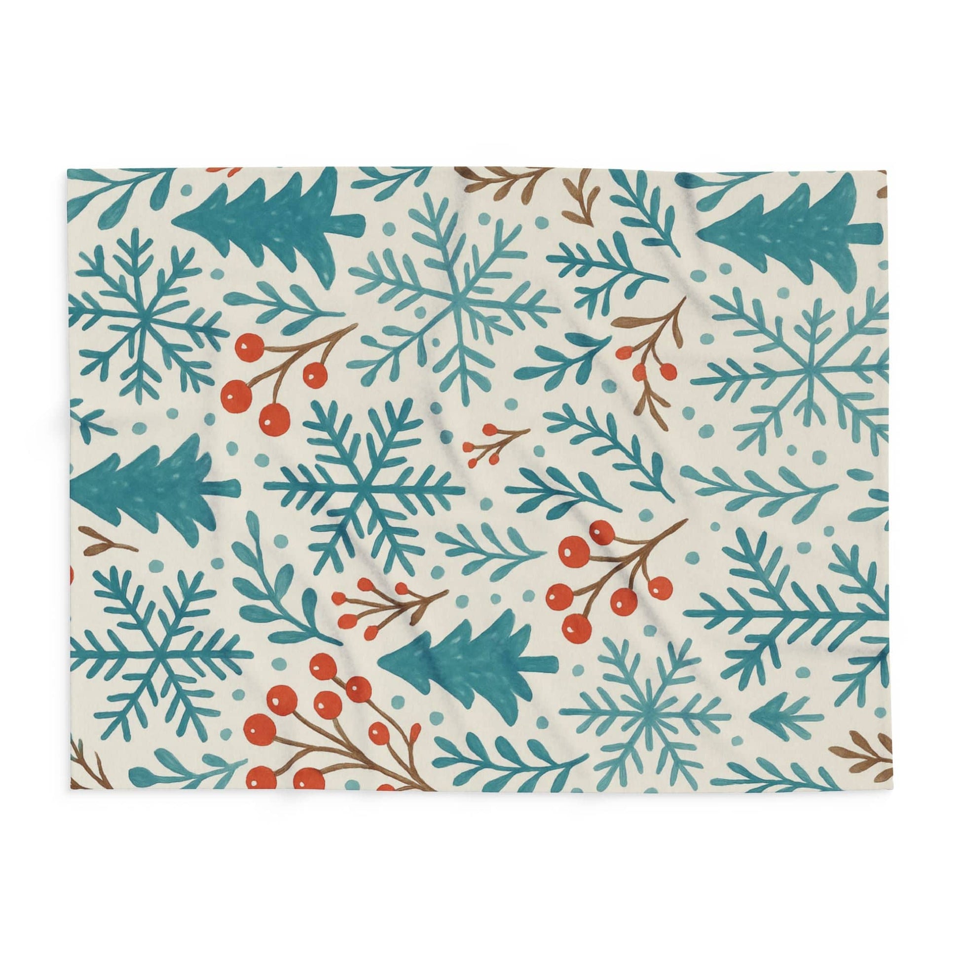 Printify Home Decor Winter Snowflake Christmas Arctic Fleece Blanket