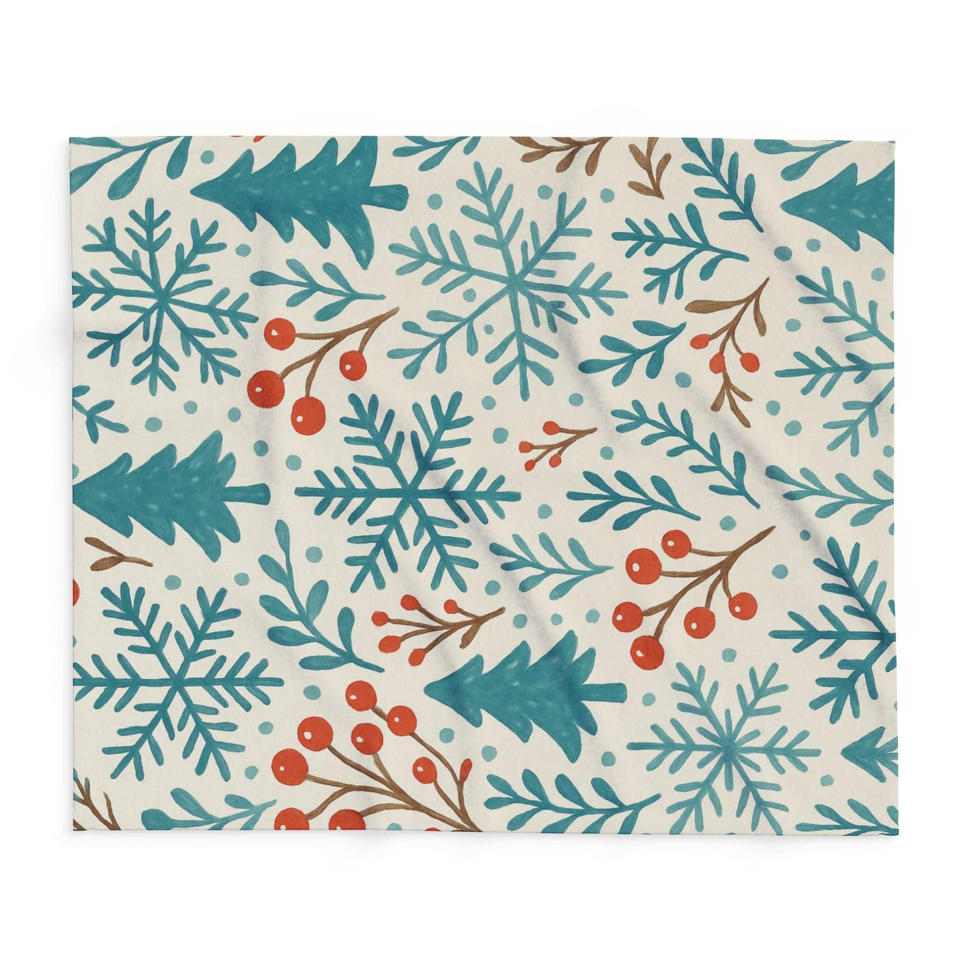 Printify Home Decor Winter Snowflake Christmas Arctic Fleece Blanket