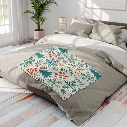 Printify Home Decor Winter Snowflake Christmas Arctic Fleece Blanket