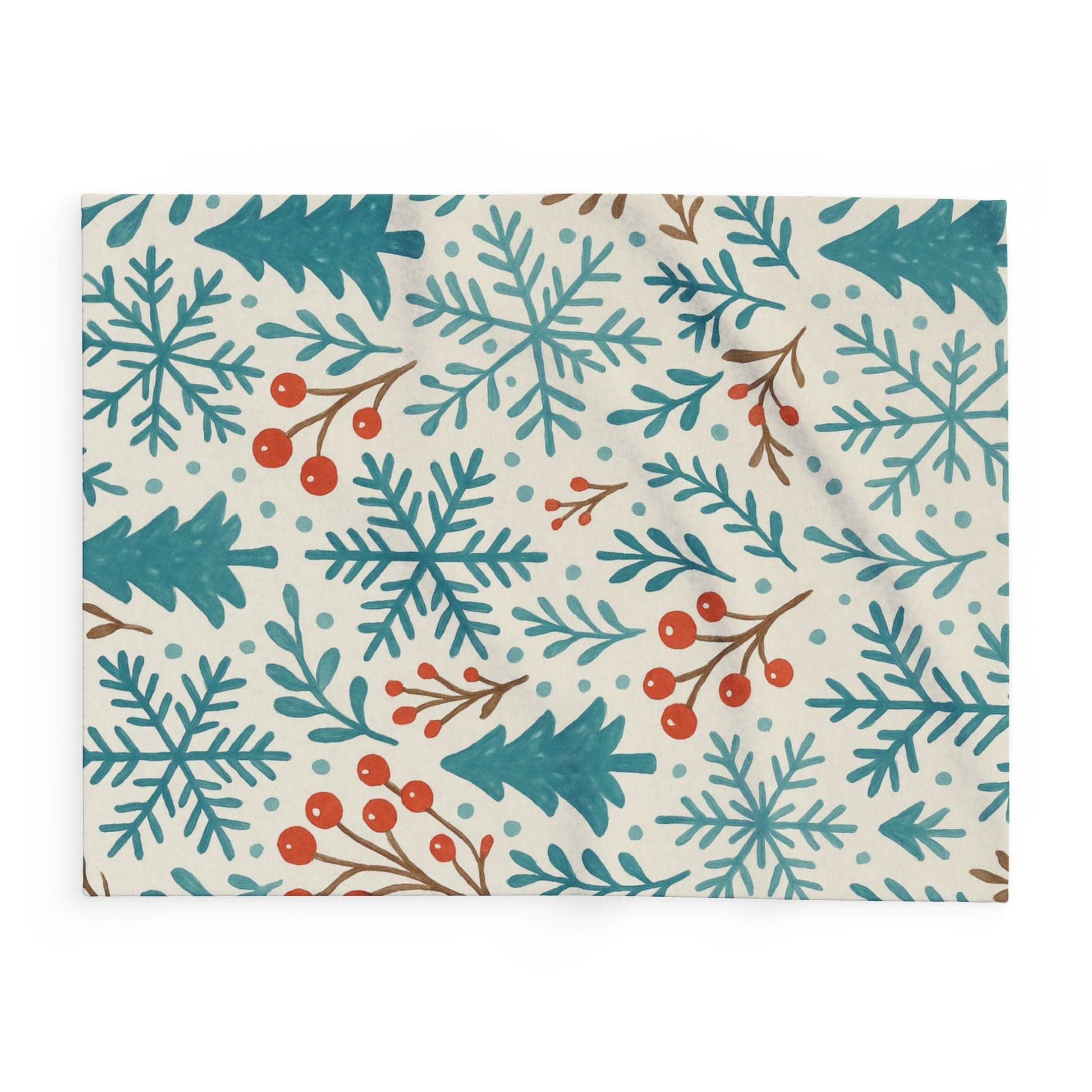 Printify Home Decor Winter Snowflake Christmas Arctic Fleece Blanket