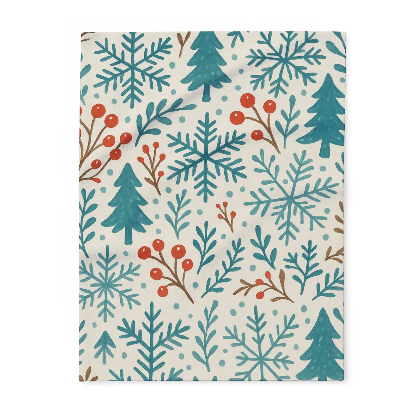 Printify Home Decor 30'' × 40'' Winter Snowflake Christmas Arctic Fleece Blanket