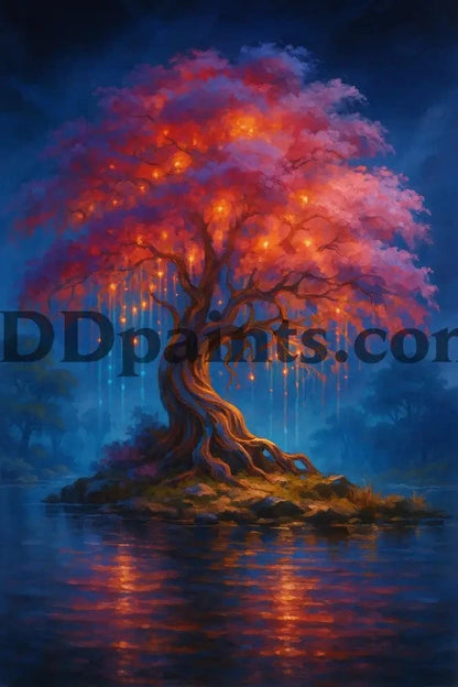 5DDPaints.com arts and crafts kit Wishing Tree Diamond Painting Kit