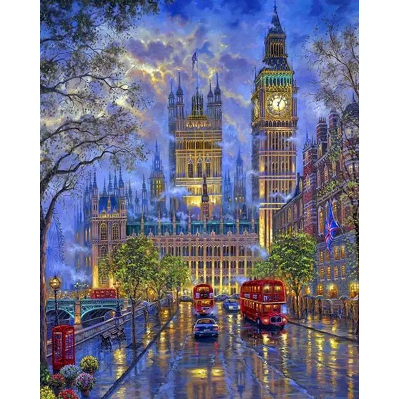 5DDpaints.com arts and crafts kit 991248 / 50x65cm diy frame World of Wonders Paint by Numbers Collection - Scenic Escapes for Every Artist