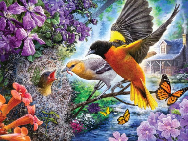 Amazello Arts & Crafts 5 Diamond Painting Orioles Feeding