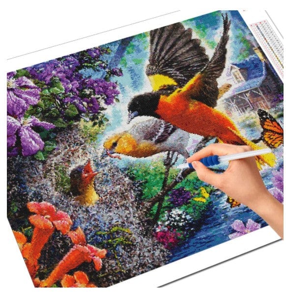 Amazello Arts & Crafts 5 Diamond Painting Orioles Feeding